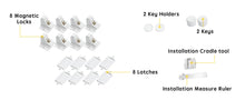 Vmaisi Adhesive Magnetic Cabinet Locks for Babies (8 Locks and 2 Keys)