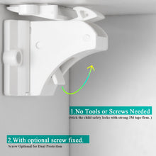 Vmaisi Adhesive Magnetic Cabinet Locks for Babies (8 Locks and 2 Keys)