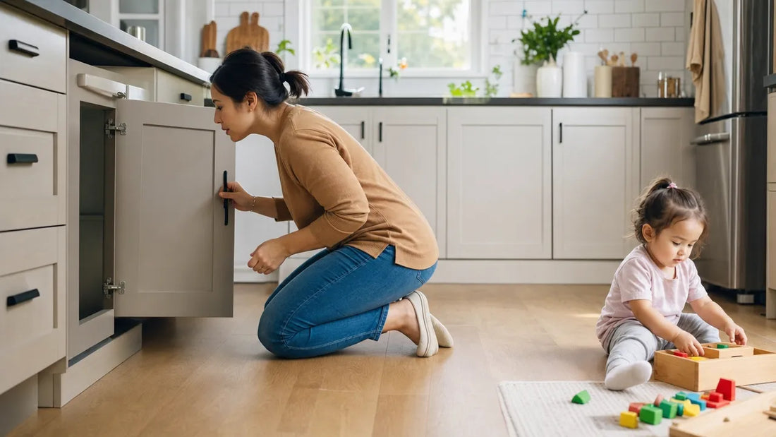 No Drill vs Adhesive Cabinet Locks for Safety