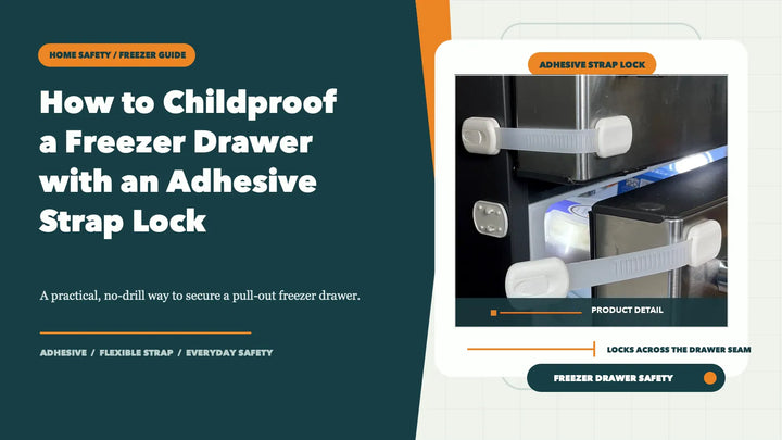 How to Childproof a Freezer Drawer with an Adhesive Strap Lock
