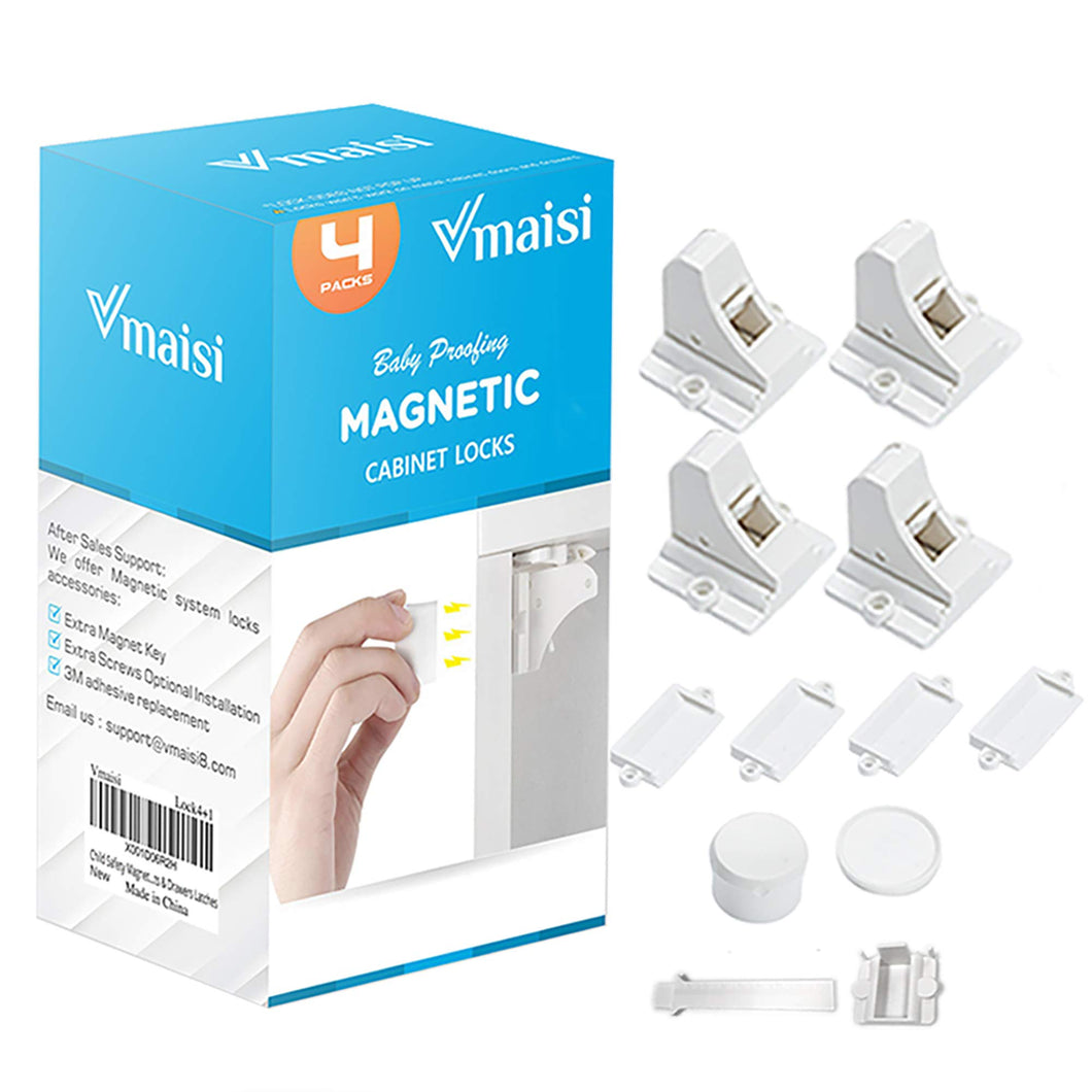 Vmaisi Child Safety Magnetic Cabinet Locks - 4 Pack