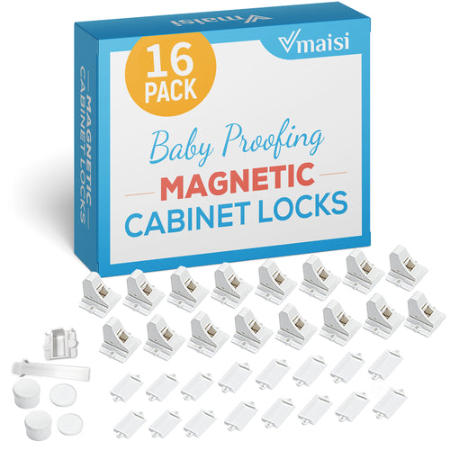 Vmaisi Magnetic Child Safety Cabinet Locks - 16 Pack