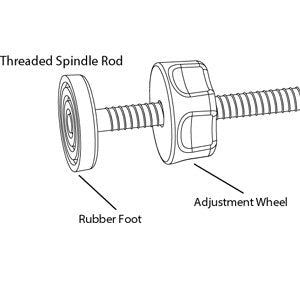 4 Pack 8MM Baby Gate Threaded Spindle Rod, Replacement Hardware Parts Kit