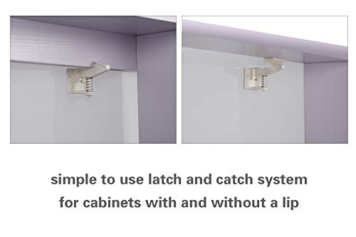 Cabinet Locks Child Safety Latches - 20 Pack VMAISI Baby Proofing Cabinets & Drawers Lock - Upgraded Stronger Adhesive Easy Installation - No Drilling