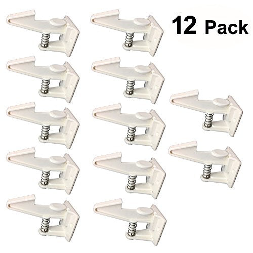 Cabinet Locks Child Safety Latches - VMAISI 12 Pack Baby Proofing Cabinet Locks