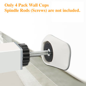 Vmaisi Baby Gate Wall Cup Protector Make Pressure Mounted Safety Gates More Stable - Wall Damage-Free - Fit for Doorway, Door Frame, Baseboard - Work on Dog & Pet Gates (White)